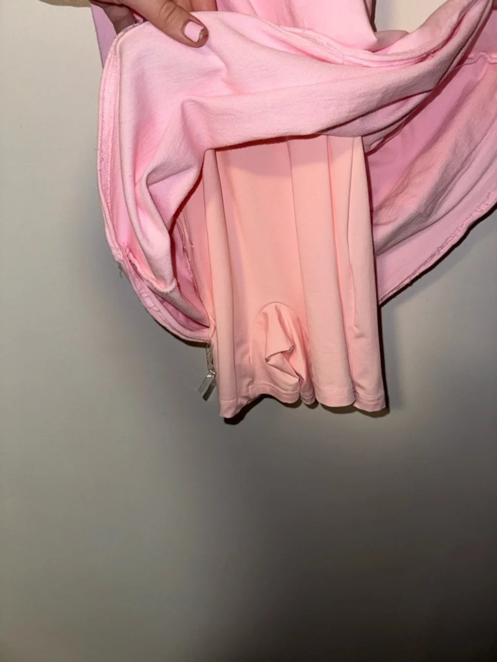 Listicle Pink Romper Dress Built-In Shorts Mini Cami Pockets Medium - Picture 5 of 6